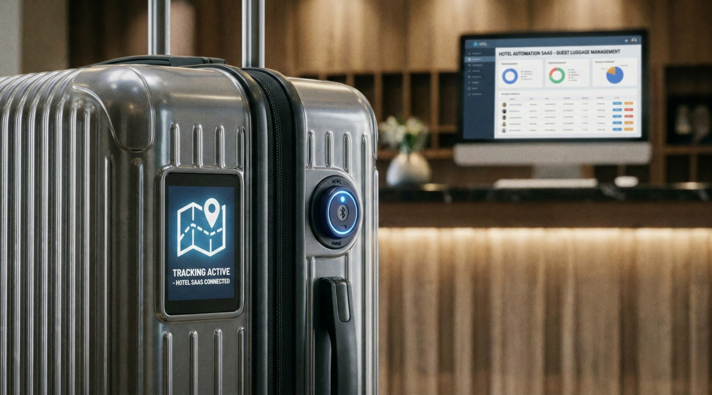 Bluetooth luggage tracking in hotel